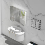 900*800*150mm Carysil Grand Matte White Melamine Plywood Shaving Cabinet(Double Doors)