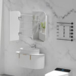 900*800*150mm Carysil Grand Matte White Melamine Plywood Shaving Cabinet(Double Doors)
