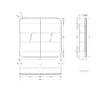 900*800*150mm Carysil Grand Matte White Melamine Plywood Shaving Cabinet(Double Doors)