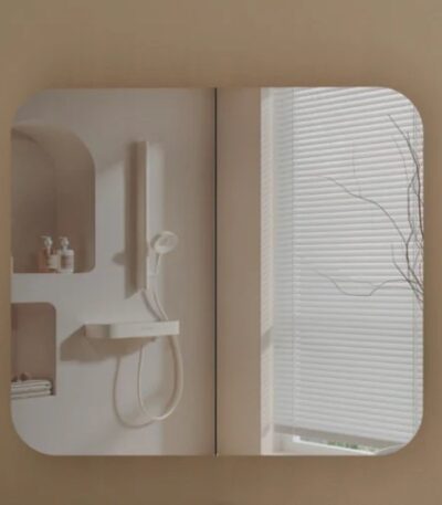 900*800*150mm Carysil Grand Origianl Walnut Melamine Plywood Shaving Cabinet(Double Doors)