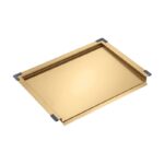 Stainless Steel Brushed Brass Sink Trays Compatible with 440 Width Sinks