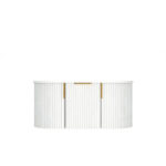 1200mm Matte White Fluted Wall Hung Vanity 1200*469*412mm
