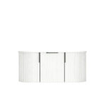 1200mm Matte White Fluted Wall Hung Vanity 1200*469*412mm