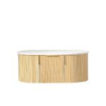1200mm Walnut Fluted Wall Hung Vanity 1200*469*412mm