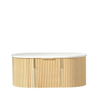1200mm Walnut Fluted Wall Hung Vanity 1200*469*412mm