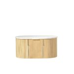 900mm Walnut Fluted Wall Hung Vanity 900*469*412mm