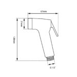 Round Chrome ABS Toilet Bidet Spray Kit with Stainless Steel Hose