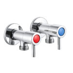 Round Chrome Water Stop Valves (One Pair)