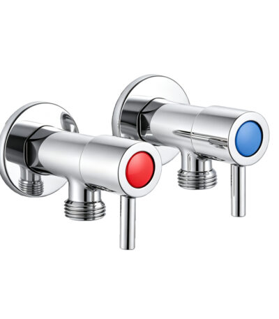 Round Chrome Water Stop Valves (One Pair)