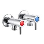 Round Chrome Water Stop Valves (One Pair)