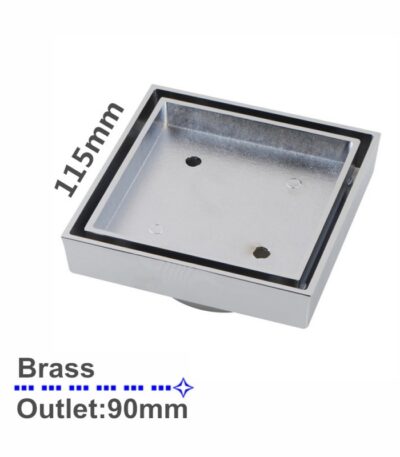115x115mm Chrome Tile Insert Drain