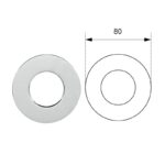 Round Chrome Cover Plate 80mm