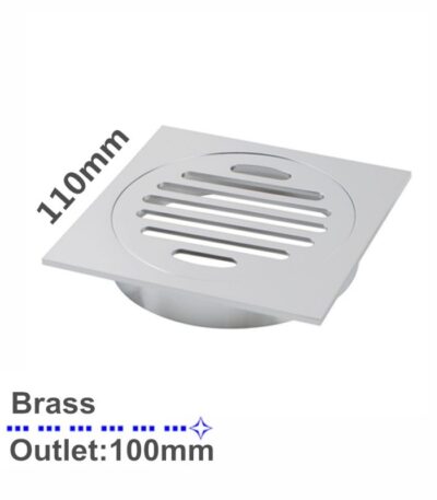 110x110mm Chrome Floor Drain