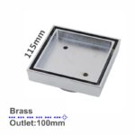 115x115mm Chrome Tile Insert Drain