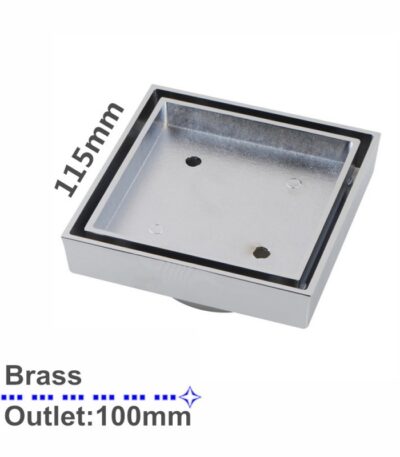 115x115mm Chrome Tile Insert Drain