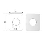 Rectangle Chrome Cover Plate 78*92mm