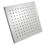 Square Chrome Stainless Steel LED Shower Head 200mm