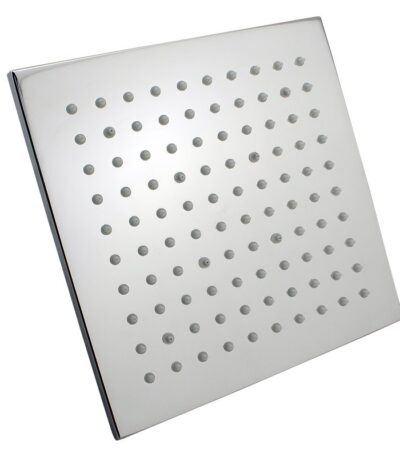 Square Chrome Stainless Steel LED Shower Head 200mm