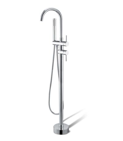 Chrome Freestanding Tap with Handheld Shower