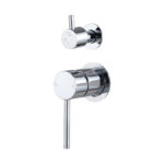 LUCID PIN Series Chrome Diverter Mixer Trim Kit With Separate Cover Plate (match CLPD)