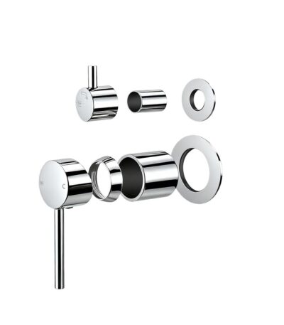 LUCID PIN Series Chrome Diverter Mixer Trim Kit With Separate Cover Plate (match CLPD)