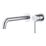 LUCID PIN Series Chrome Wall Mixer With Spout Trim Kit(Separate Cover Plate,match CLPS)
