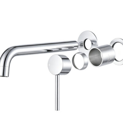 LUCID PIN Series Chrome Wall Mixer With Spout Trim Kit(Separate Cover Plate,match CLPS)