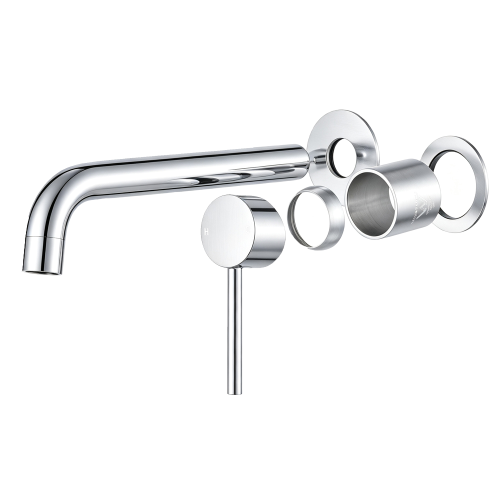 LUCID PIN Series Chrome Wall Mixer With Spout Trim Kit(Separate Cover Plate,match CLPS) 1 LUCID PIN Series Chrome Wall Mixer With Spout Trim Kit(Separate Cover Plate,match CLPS)