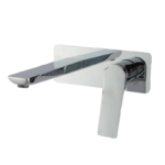 RUSHY Series Square Chrome Wall Mixer with Spout Trim Kit(match CLPS)