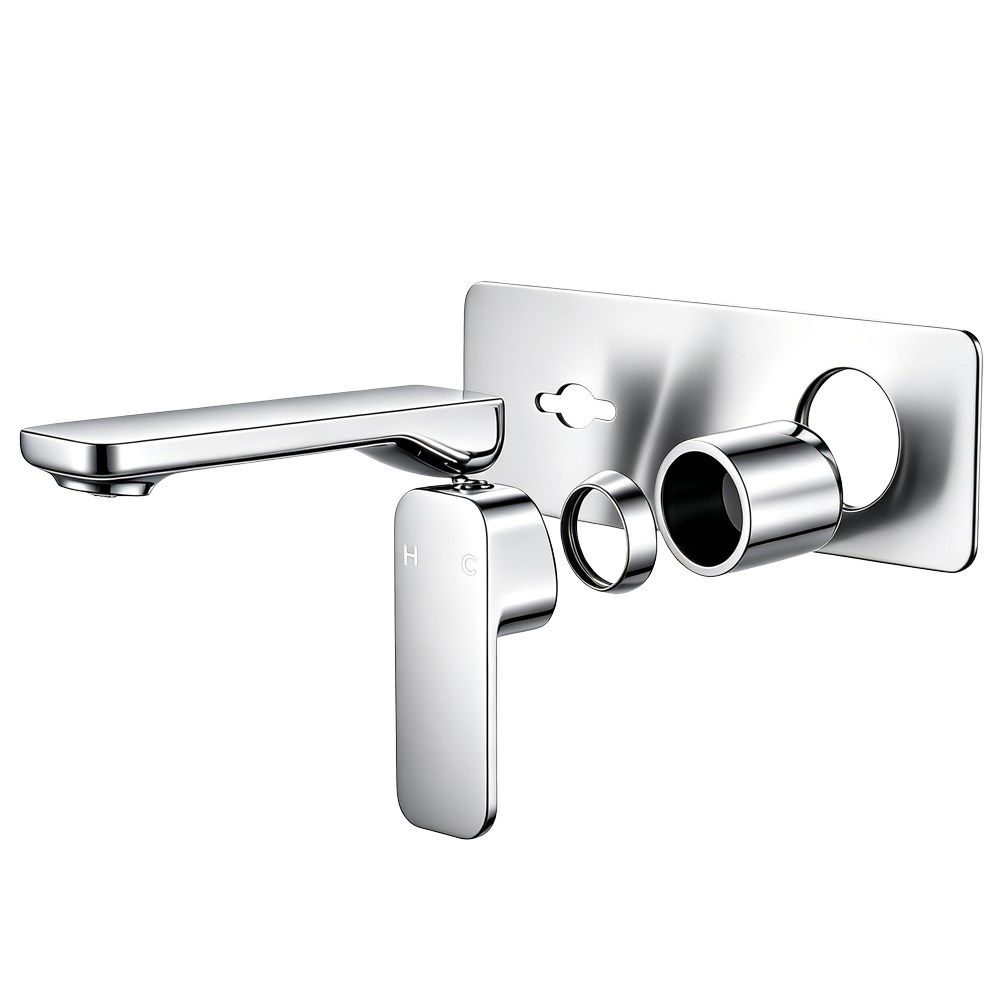 IVANO Series Chrome Wall Mixer With Spout Trim Kit(match CLPS) 1 IVANO Series Chrome Wall Mixer With Spout Trim Kit(match CLPS)