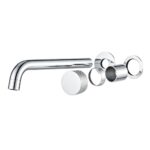 MOON Series Chrome Wall Mixer With Spout Trim Kit(Separate Cover Plate,match CLPS)