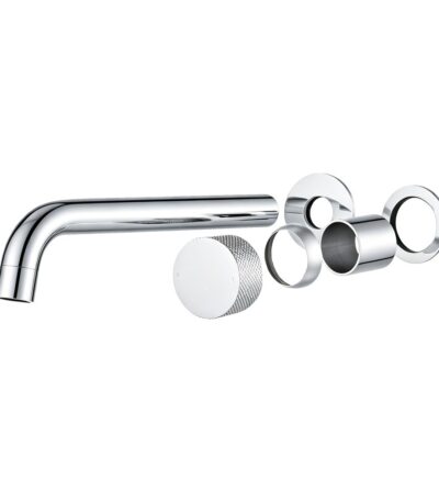 MOON Series Chrome Wall Mixer With Spout Trim Kit(Separate Cover Plate,match CLPS)