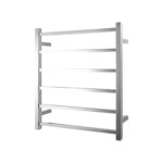 Chrome Heated Towel Rack 6 Bars