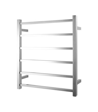 Chrome Heated Towel Rack 6 Bars