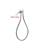 Square Chrome Hand Shower Elbow without Handheld Shower(Stainless Steel Hose)