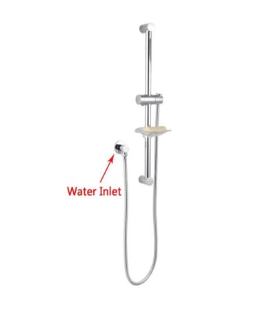 Chrome Shower Rail with Soap Dish