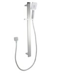 Chrome Shower Rail with Handheld Shower