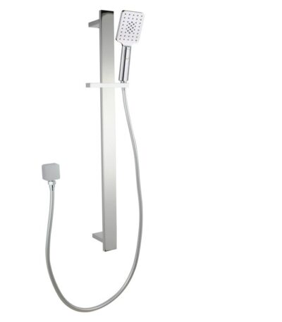 Chrome Shower Rail with Handheld Shower