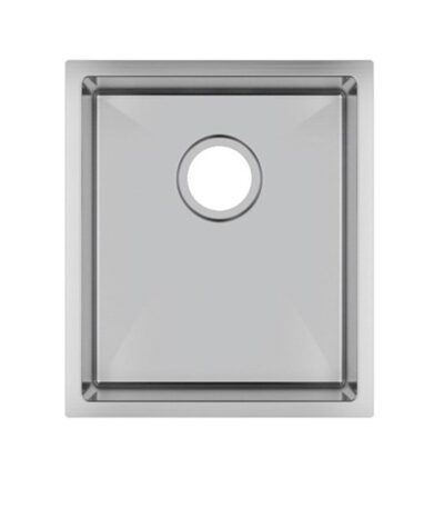390x450x215mm Chrome Stainless Steel Single Bowl Kitchen Sink
