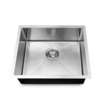 440x440x230mm Chrome Stainless Steel Single Bowl Kitchen Sink