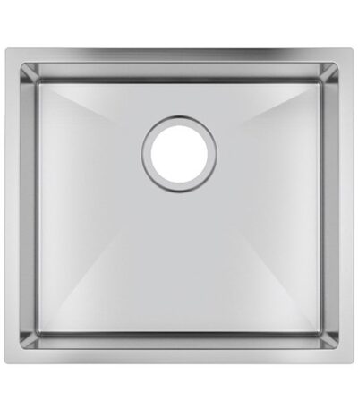 Round Corner Chrome Stainless Steel Handmade Single Bowl Kitchen Sink 500*440*230mm