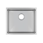 510x450x230mm Chrome Stainless Steel Single Bowl Kitchen Sink