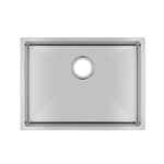 600x450x230mm Chrome Stainless Steel Single Bowl Kitchen Sink