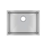 Round Corner Chrome Stainless Steel Handmade Single Bowl Kitchen Sink 600*450*300mm