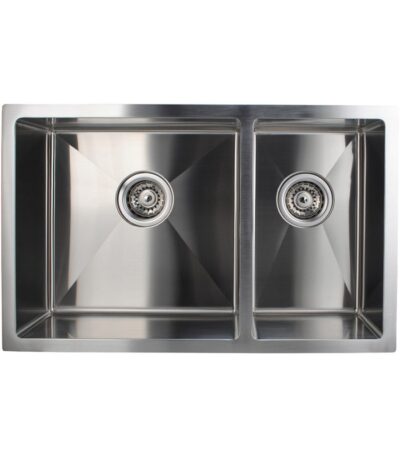 710x450x205mm Chrome Stainless Steel 1 & 1/2 Bowl Kitchen Sink
