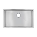 Round Corner Chrome Stainless Steel Handmade Single Bowl Kitchen Sink 762*457*254mm