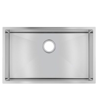 Round Corner Chrome Stainless Steel Handmade Single Bowl Kitchen Sink 762*457*254mm