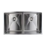 770x440x230mm Chrome Stainless Steel Double Bowl Kitchen Sink