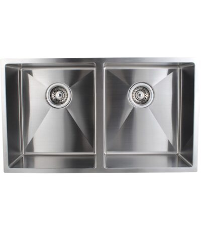 770x440x230mm Chrome Stainless Steel Double Bowl Kitchen Sink