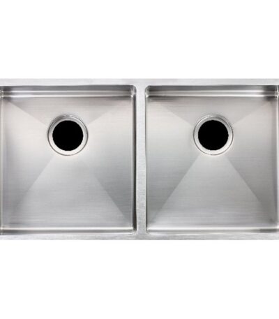860x440x200mm Chrome Stainless Steel Double Bowl Kitchen Sink
